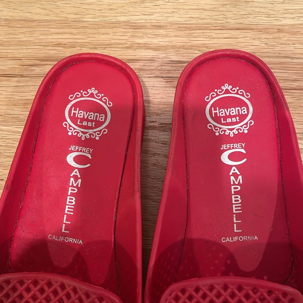 Jeffery Campbell Red Wedge Pool Slides - image 6